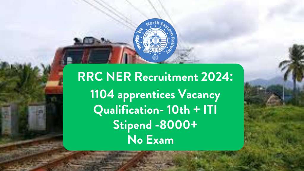 RRC NER Recruitment 2024: 1104 apprentices Vacancy in Indian Railway