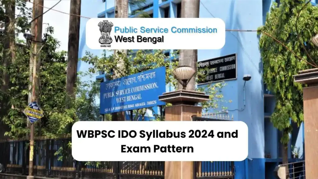 WBPSC IDO Syllabus 2024 and Exam Pattern