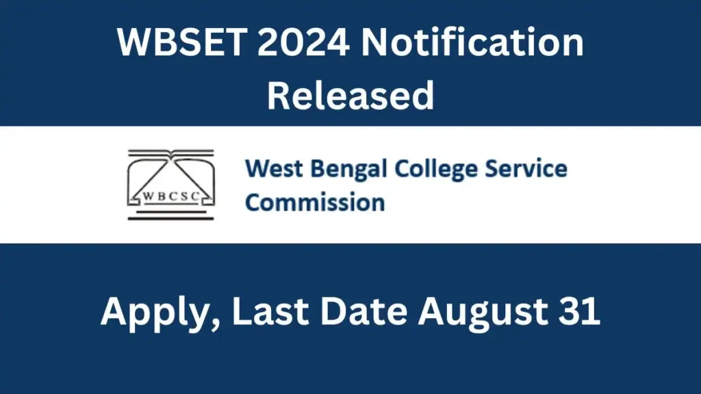 WBSET 2024 notification