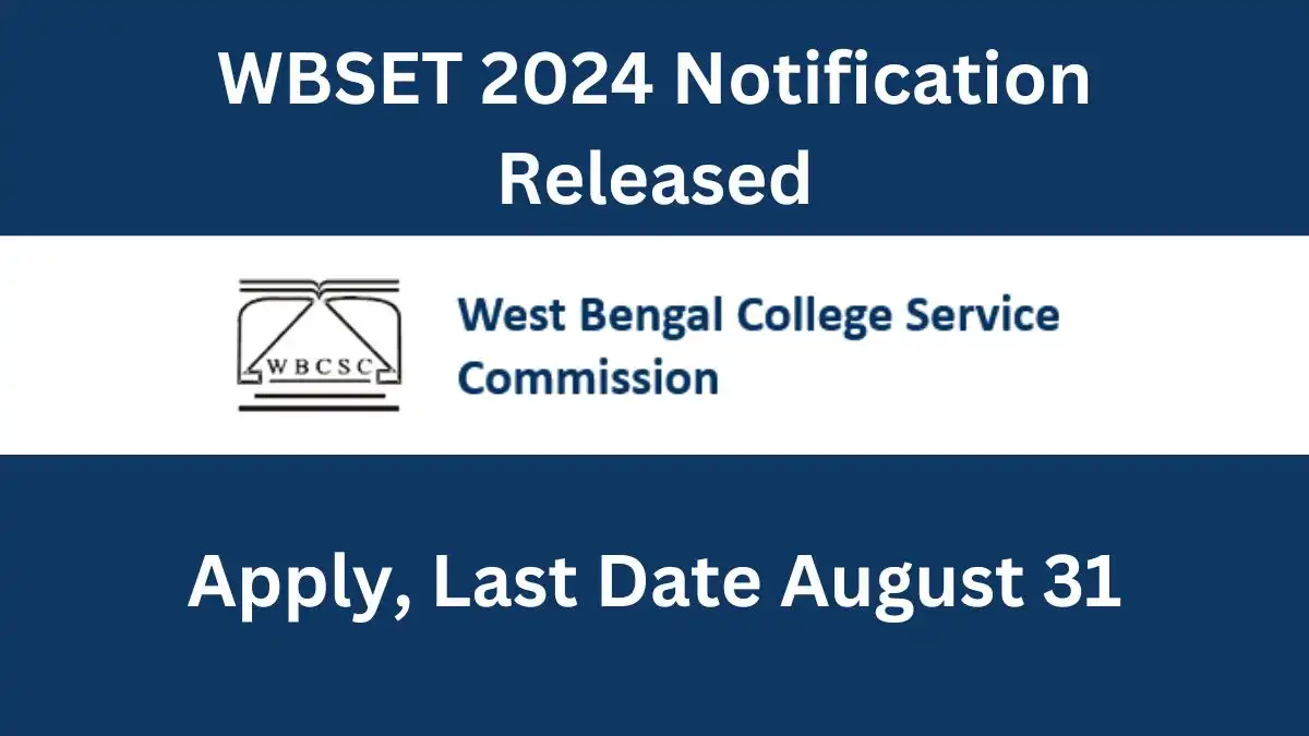 WBSET 2024 notification